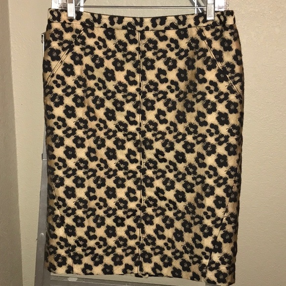Ann Taylor Animal Print Pencil Skirt - Picture 1 of 8